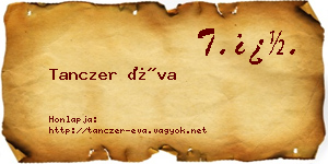 Tanczer Éva névjegykártya