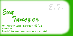 eva tanczer business card